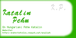 katalin pehm business card